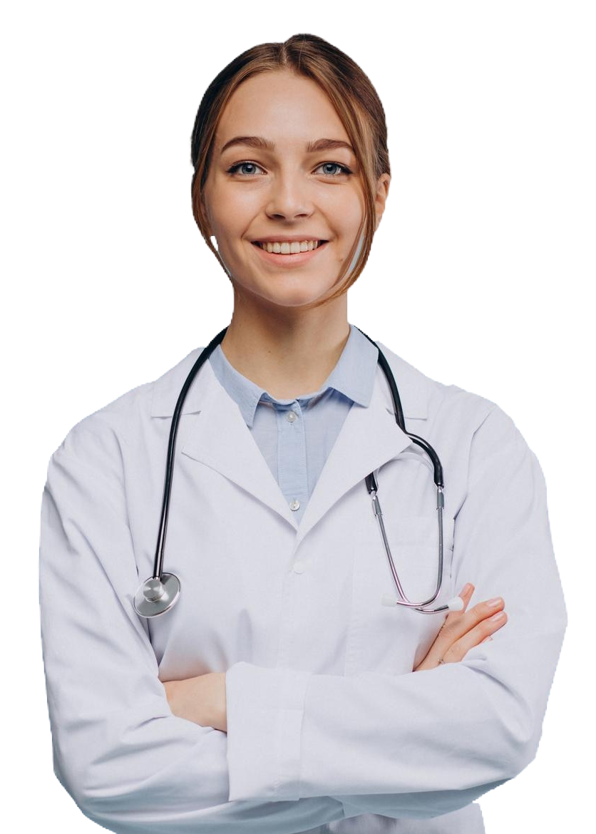 Photo d'un docteur en blouse blanche